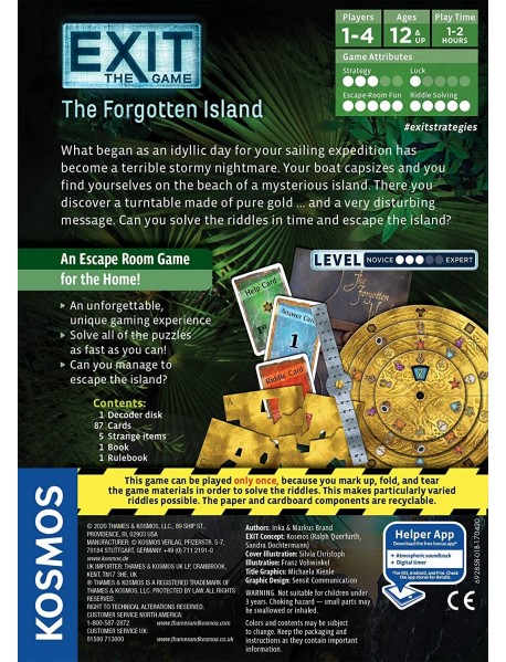 EXIT zinātnes spēle Aizmirstā sala