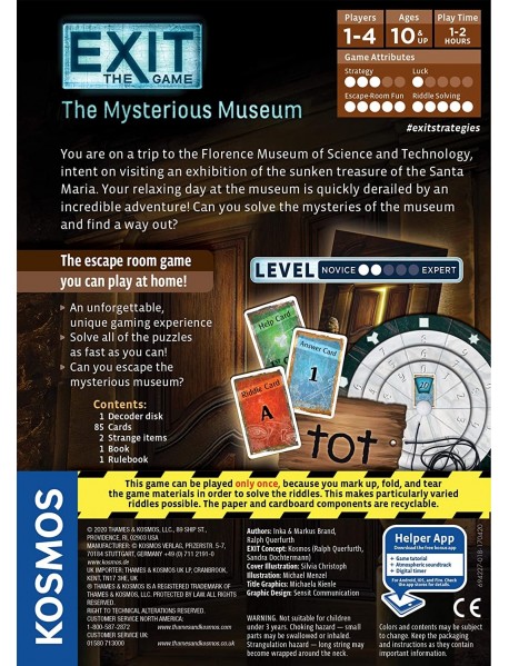 EXIT zinātnes spēle Noslēpumainais muzejs