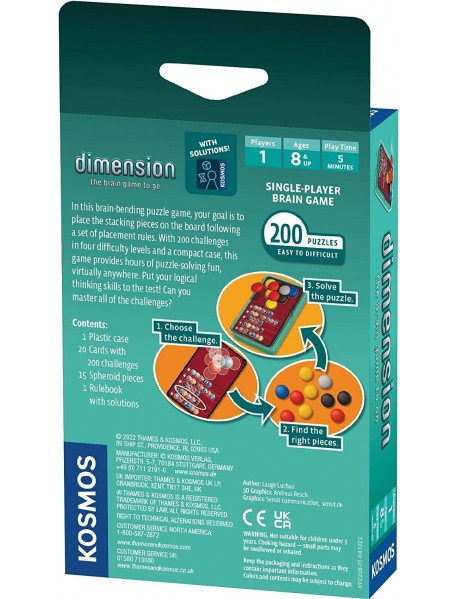 Galda spēle-puzle "Dimension: Brain to Go" Galda spēle-puzle "Dimension: Brain to Go"