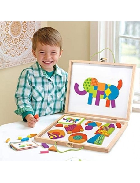 Magnētiskā puzle "Iztēles raksti"