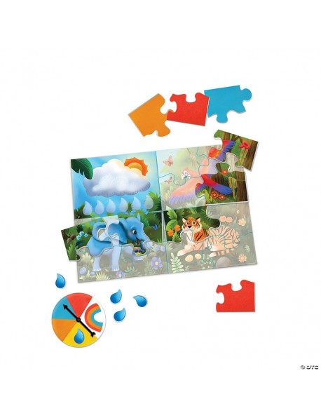 Kooperatīva puzle spēle "Lietus lāšu mežs"