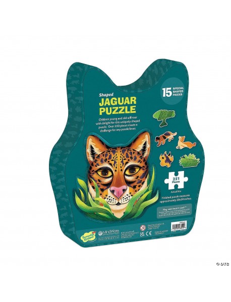 Jaguāra formas puzle ar unikālām detaļām (251 detaļa)