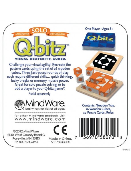 Galda spēle Q-bitz Solo: Oranžais izdevums Galda spēle Q-bitz Solo: Oranžais izdevums