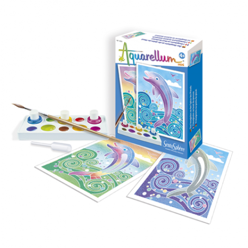 Mini akvareļu komplekts - Delfīni Mini akvareļu komplekts - Delfīni