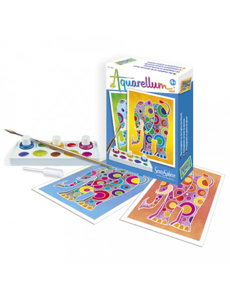 Mini akvareļu komplekts - Ziloņi Mini akvareļu komplekts - Ziloņi