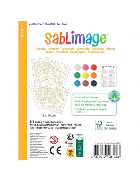 Radošais smilšu komplekts "Austrālijas dzīvnieki" Radošais smilšu komplekts "Austrālijas dzīvnieki"