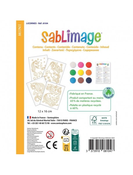 Radošais smilšu komplekts "Vienradži" Radošais smilšu komplekts "Vienradži"