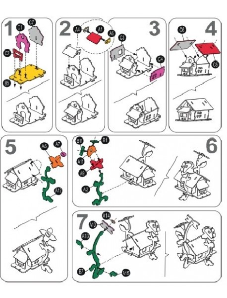 Radošais komplekts PETIT ARCHITECTE Māja ziedos