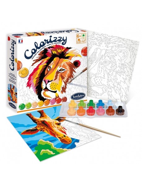 Radošais krāsojamo materiālu komplekts "Colorizzy Savana"