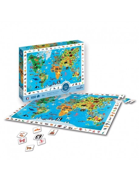 100 detaļu novērošanas puzle "Pasaules dzīvnieki" 100 detaļu novērošanas puzle "Pasaules dzīvnieki"