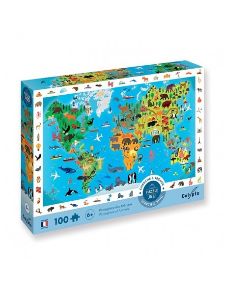 100 detaļu novērošanas puzle "Pasaules dzīvnieki" 100 detaļu novērošanas puzle "Pasaules dzīvnieki"