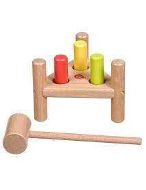 Koka klaudzināmā rotaļlieta darba galds "Trīsstūris" Lucy&Leo Hammer and Pegs Toc Toc LL158