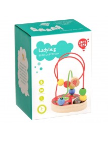 Koka attīstoša rotaļlieta aktīvā cilpa labirints ar lodītēm "Mārīte" Lucy&Leo Ladybug Bead Maze LL147