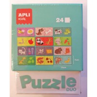 Puzzle DUO what do they eat APLI Kids 17423