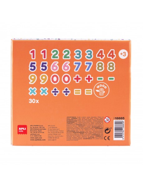 Wooden Numbers Magnets APLI KIDS 18885