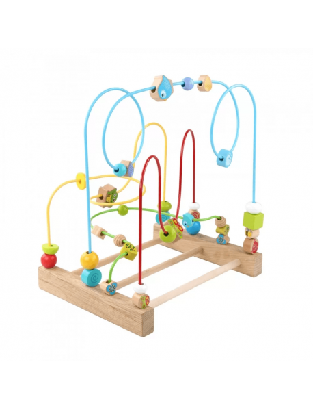 Koka attīstoša rotaļlieta aktīvā cilpa labirints ar lodītēm Lucy&Leo Big Maze #1 LL203
