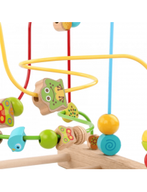 Koka attīstoša rotaļlieta aktīvā cilpa labirints ar lodītēm Lucy&Leo Big Maze #1 LL203