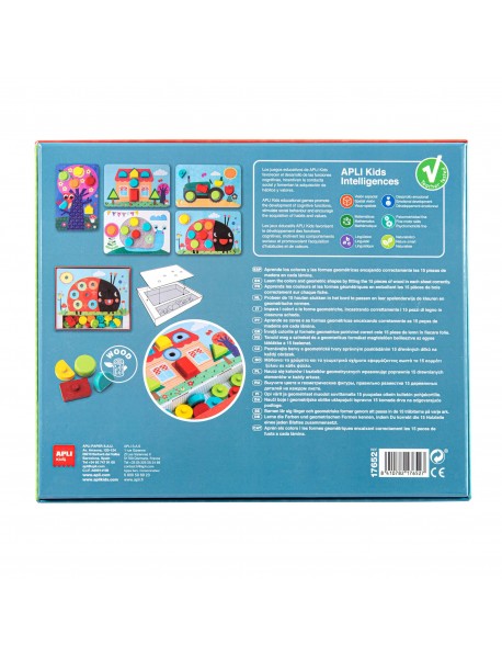 Izglītojoša mīklu spēle "Mana pirmā koka mozaīka" Izglītojoša mīklu spēle "Mana pirmā koka mozaīka"