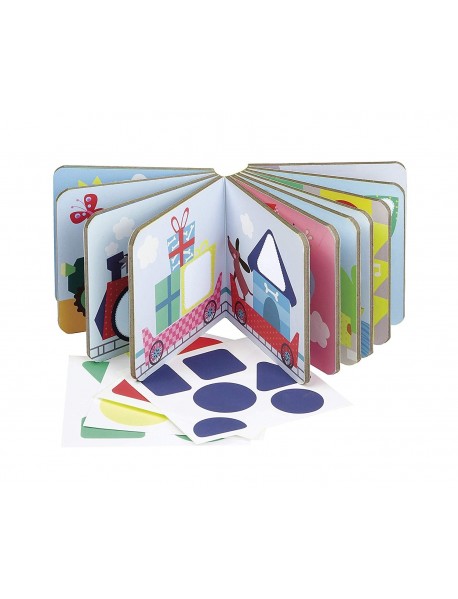 APLI bērnu uzlīmju grāmata ĢEOMETRISKĀS FORMAS