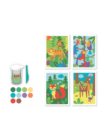 APLI bērnu radošais komplekts KRĀSAINĀ SMILTĪŠU MĀKSLA