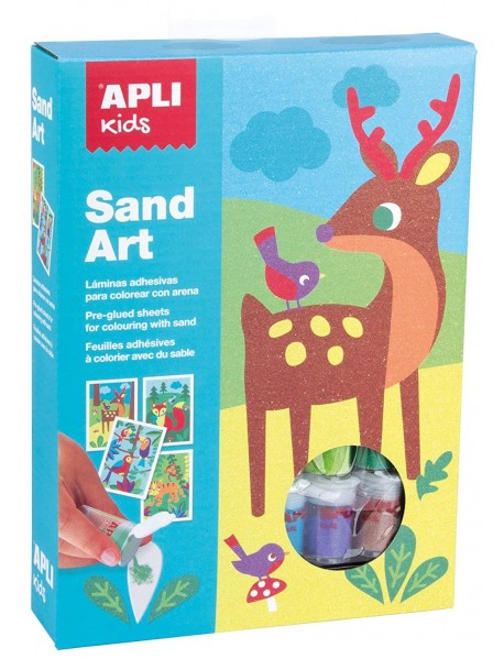 APLI bērnu radošais komplekts KRĀSAINĀ SMILTĪŠU MĀKSLA