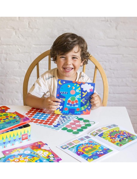 Apli bērnu uzlīmju spēle "Dinozaurs"