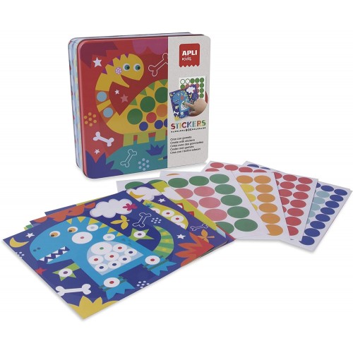 Apli bērnu uzlīmju spēle "Dinozaurs"