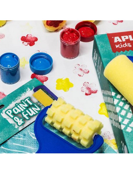 Krāsošanas komplekts ar rullīšiem, zīmogiem un tempera