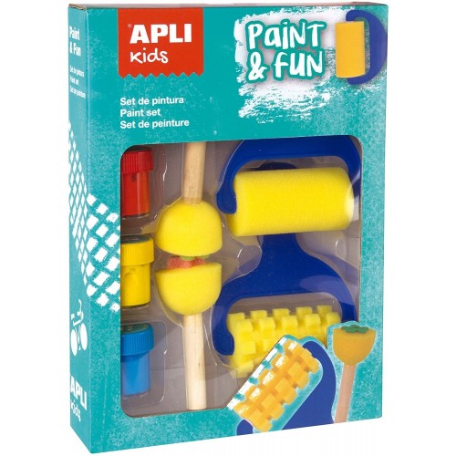 Krāsošanas komplekts ar rullīšiem, zīmogiem un tempera