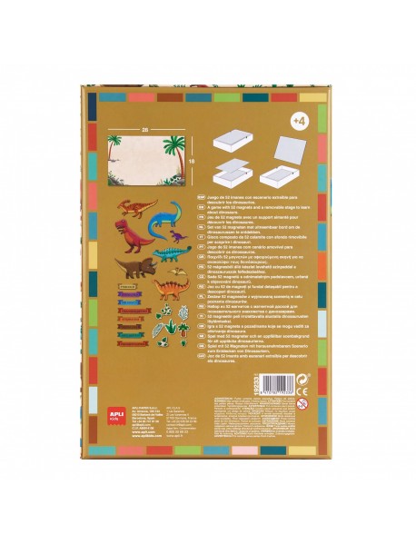 Apli bērnu magnētiskā puzles spēle "Dinozauri" Apli bērnu magnētiskā puzles spēle "Dinozauri"