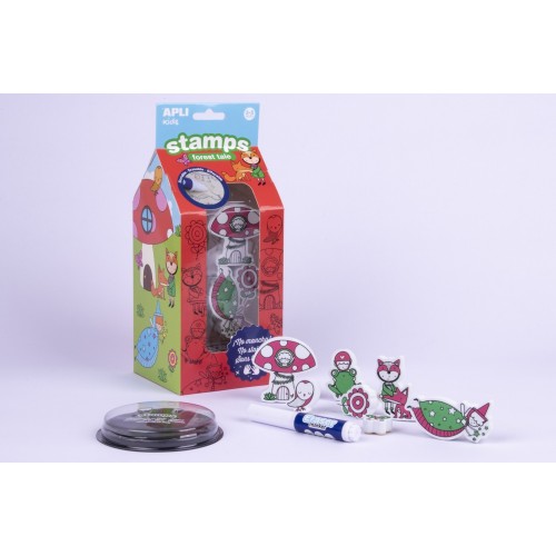 Burvju meža bērnu radošais dzēšgumijas zīmogu komplekts Burvju meža bērnu radošais dzēšgumijas zīmogu komplekts