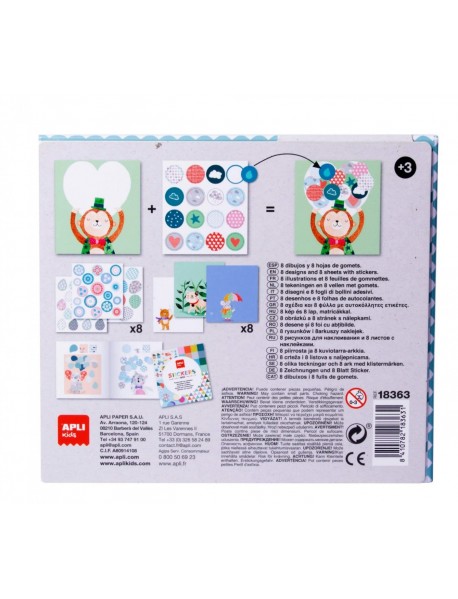 Apli bērnu uzlīmju spēle KUĢIS Apli bērnu uzlīmju spēle KUĢIS