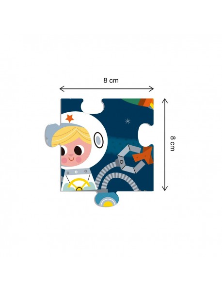 Apli bērnu puzle metāla kastītē KOSMOSĀ