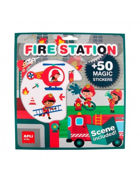 Uzlīmju spēle ar plakātu – Ugunsdzēsības depo