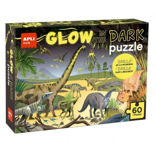 Tumsā spīdoša puzle – Dinozauri