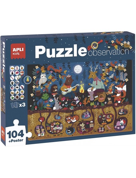 Uzmanības puzle "Mežs"