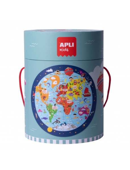 Riteņa formas puzle "Pasaules karte"