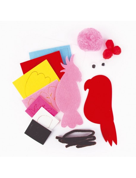 Radošais komplekts – Filca papagaiļi