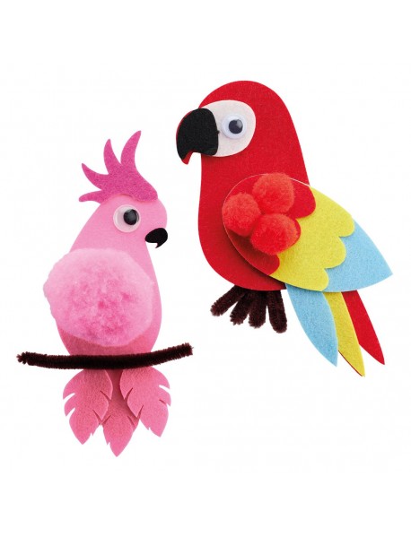 Radošais komplekts – Filca papagaiļi