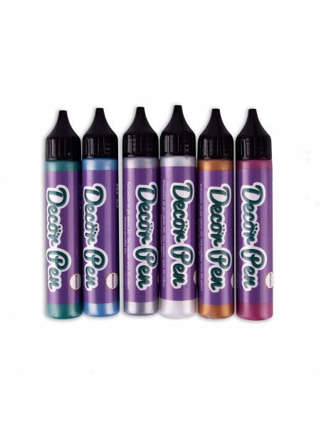 Apli bērnu dekorēšanas pildspalvas metāliskas (6 gab.)