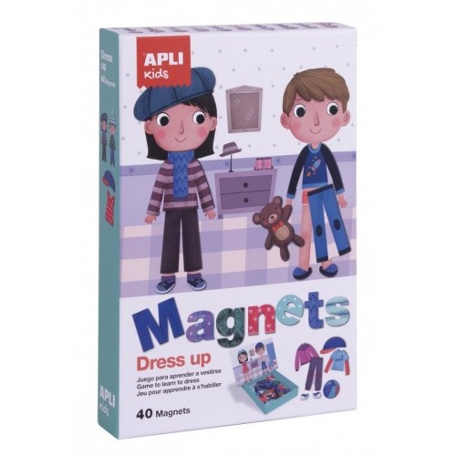Dress up magnets boy and girl APLI kids 17557