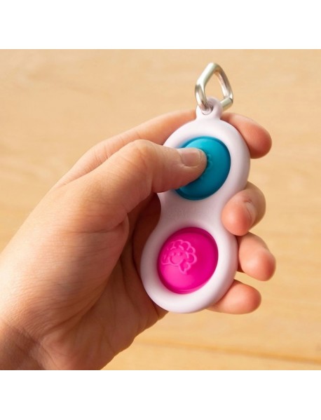 Sensorā rotaļlieta - atslēgu piekariņš "Simpl Dimpl" (dažādas krāsas)