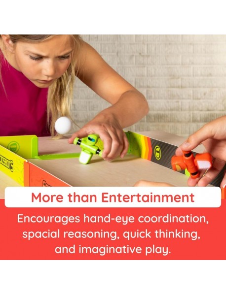 Nākamās paaudzes galda futbols — Foosbots Stadium (2 spēlētāji un stadions) Nākamās paaudzes galda futbols — Foosbots Stadium (2 spēlētāji un stadions)