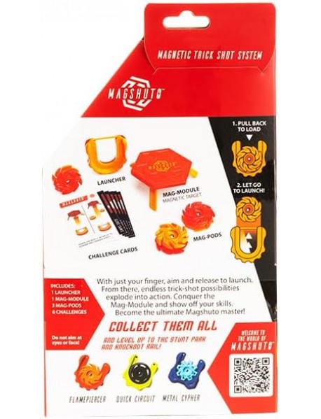 Magnētiskais triku komplekts "Magshuto: Liesmas caurdurējs" Magnētiskais triku komplekts "Magshuto: Liesmas caurdurējs"