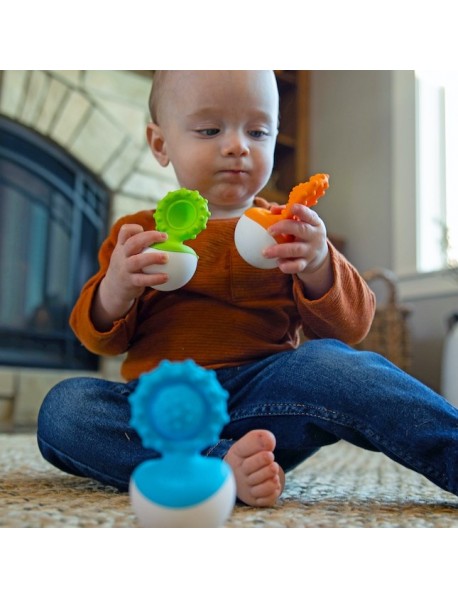 Zīdaiņu rotaļlieta "Dimpl Wobbl" (oranža) Zīdaiņu rotaļlieta "Dimpl Wobbl" (oranža)