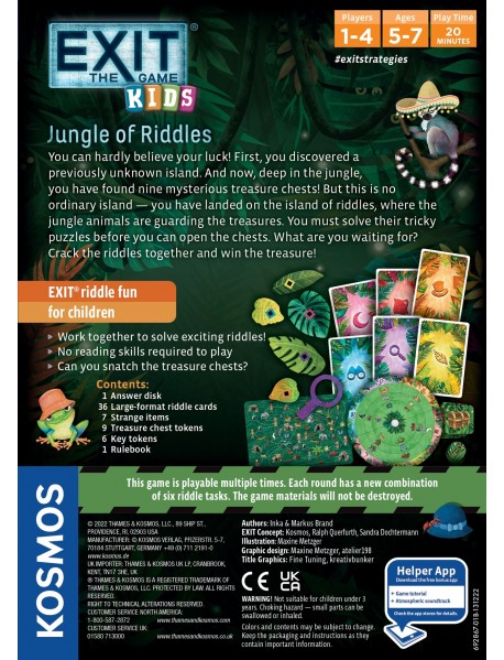 EXIT Kids zinātniskā spēle bērniem "Mīklu džungļi"