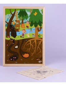 Koka puzle "Mežs" (28 gabali)