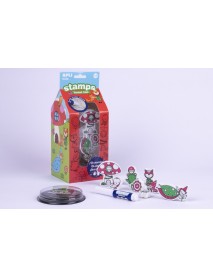 Burvju meža bērnu radošais dzēšgumijas zīmogu komplekts